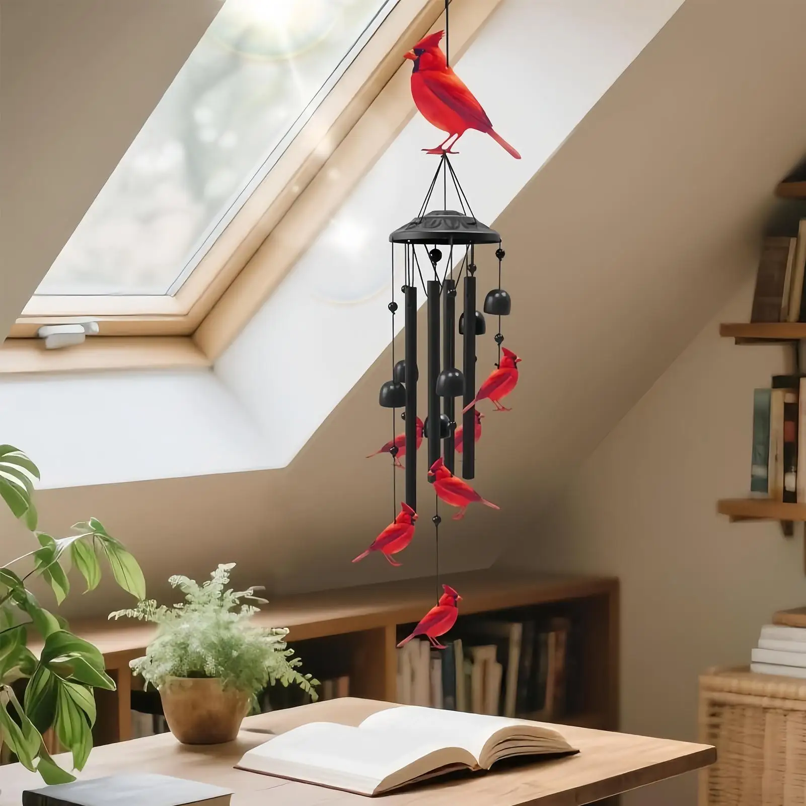 Cardinal Wind Chimes Memorial Decoration Windchime Decoration For Christmas Outside Garden Patio Yard Apartment Loss Of Mom Dad