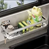 1pc Kitchen Aluminium Sink Drain Rack Shelf Basket Organizer Kitchen Accessories SpongeStorage Faucet Holder Soap Drainer 2