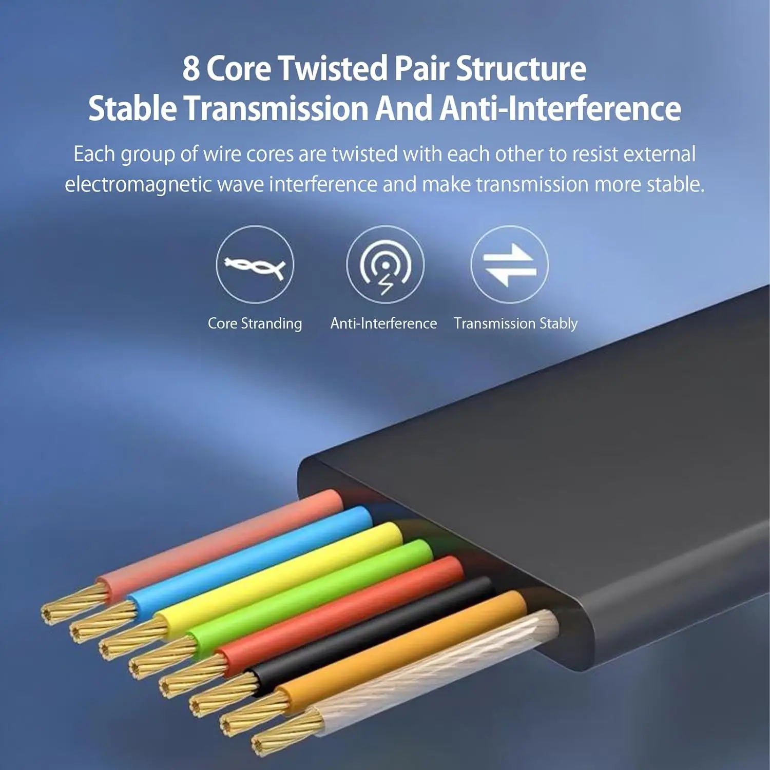 자비크테크 USB to 이더넷 케이블 6피트, USBC to RJ45 5G LAN 네트워크 케이블 USB 3.0 A 타입 C(수) to RJ45 커넥터 호환