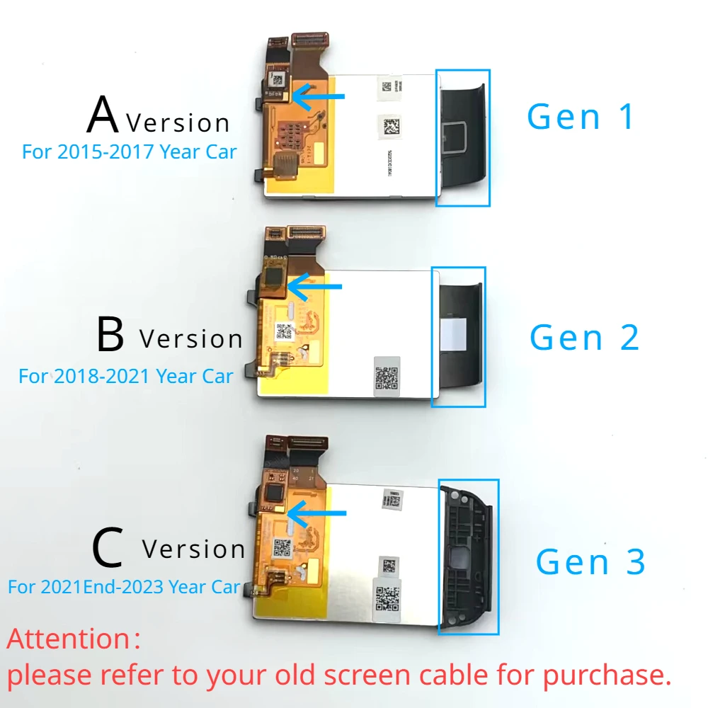 BMW 자동차 키 520d 520i G30 X3 X5 5/7 시리즈 I8 교체 부품 용 100% 오리지널 LCD 화면 + 터치 패널