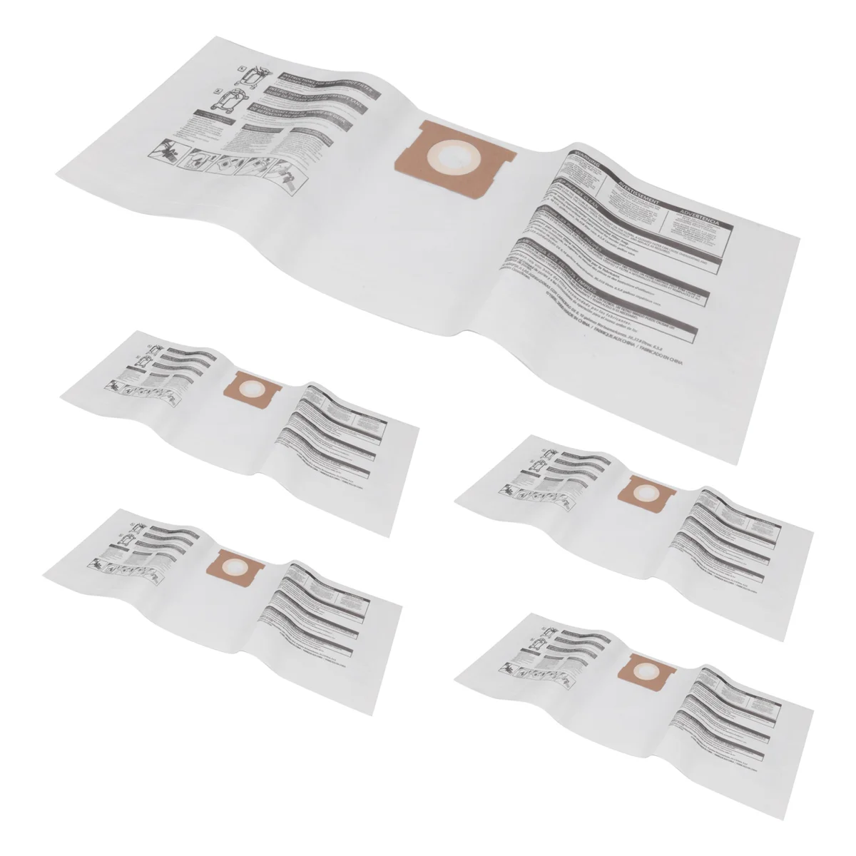 5 Pack Replacement Wet/Dry Vacuum Bags Dust Bags for Shop-Vac Ridgid 5-8 Gallon Vacuum 9066100 90661 906-61 4