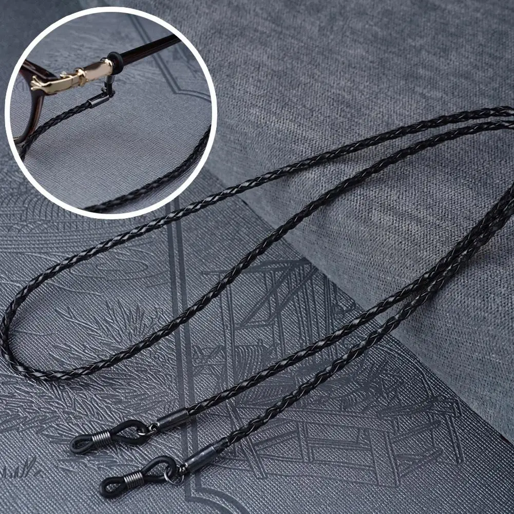 Frau Sonnenbrille Kette PU Twist Leder Seil Kette Mehrfarbige Gläser Brillen Im Freien Nicht-slip Sport Lesen Zubehör C0V2 – Detail 10
