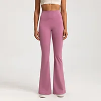High-end Yoga Leggings Slim Yoga Pants High Waist Wide Leg Pants Bottoms Breathable Gym Casual Sports Bell Leggings Female 2