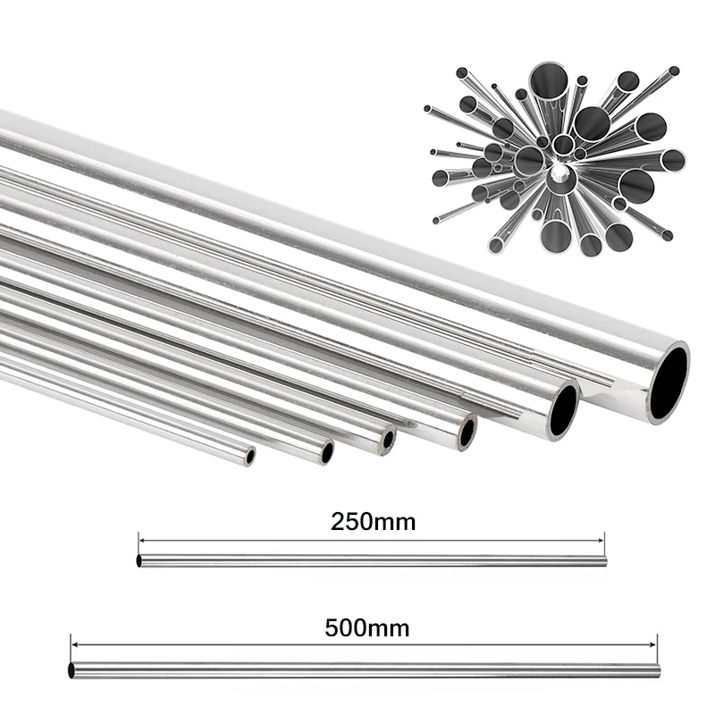 1~10pcs 304 Stainless Steel Capillary Tube 3x2mm 5x4mm 7x6mm 8x5mm 9x8mm 12x11mm 14x12mm 17x15mm 250mm/500mm Long