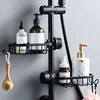 Shower Rack Bathroom Punch-Free Space Aluminum Shower Room Shower Rod Storage Rack Kitchen Faucet Drain Rack 1