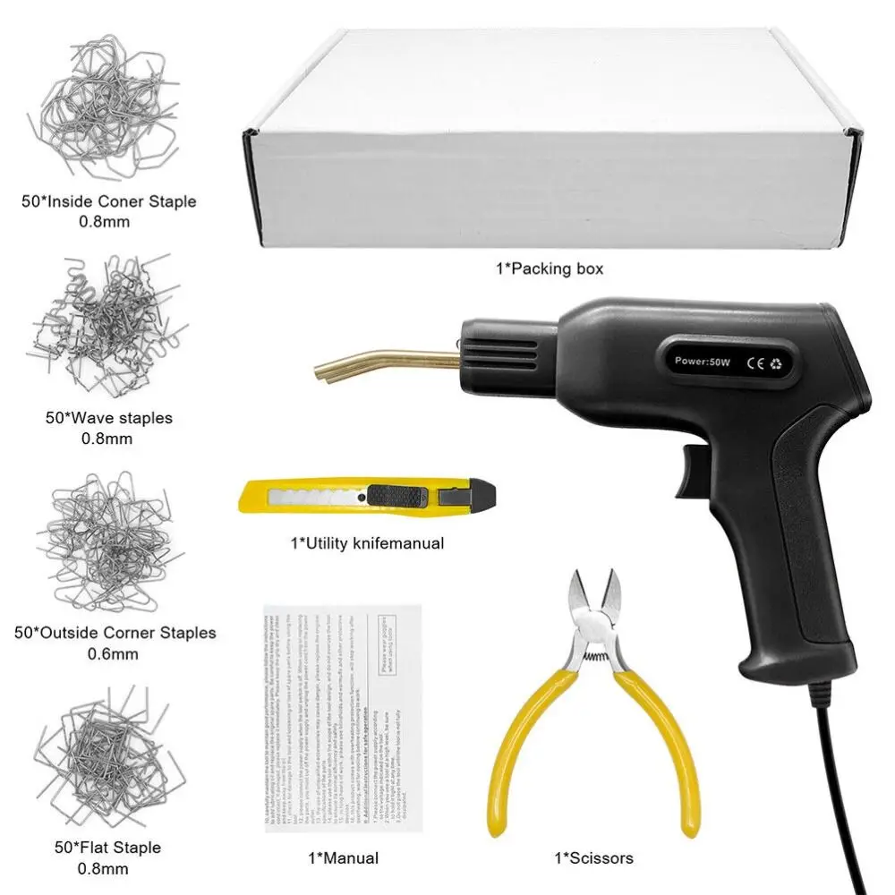 50W Hot Stapler Plastic Welding Machine Car Bumper Repair Kit Plastic