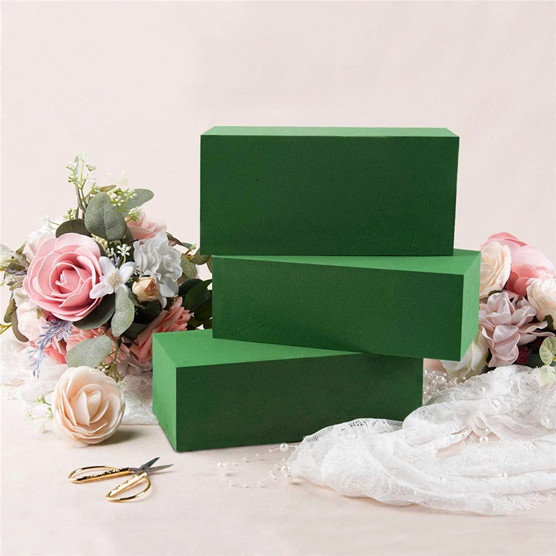 DIY Floral Foam Brick Artificial Flower Packing Flowers Arranging Mud Florist Styrofoam Block For Wedding Party Holiday Decor