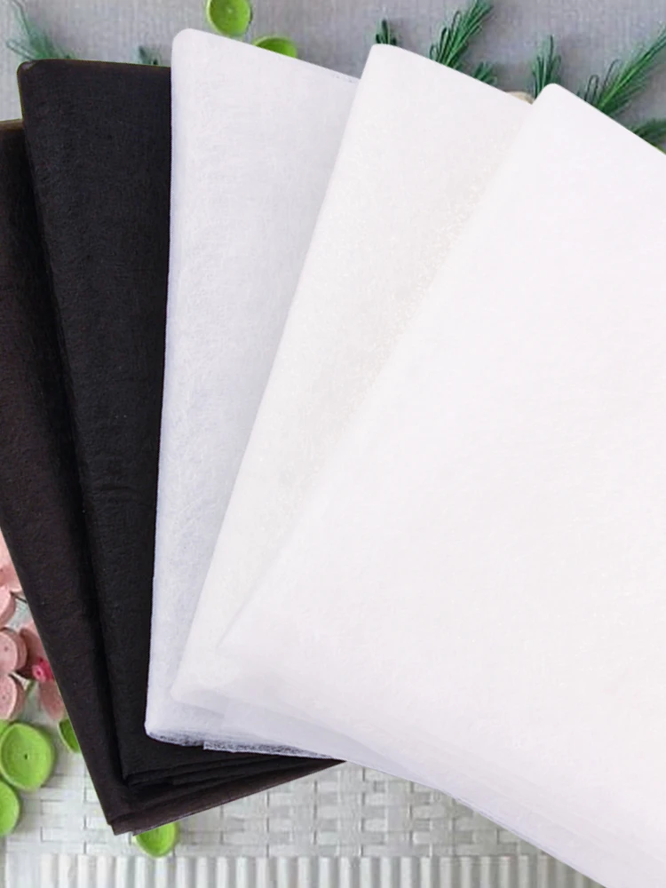 Booksew Interlining Fabrics 50cmx110cm/Piece Double Faced Adhesive Tape For Quilting Patchwork Cream White Batting Accessory