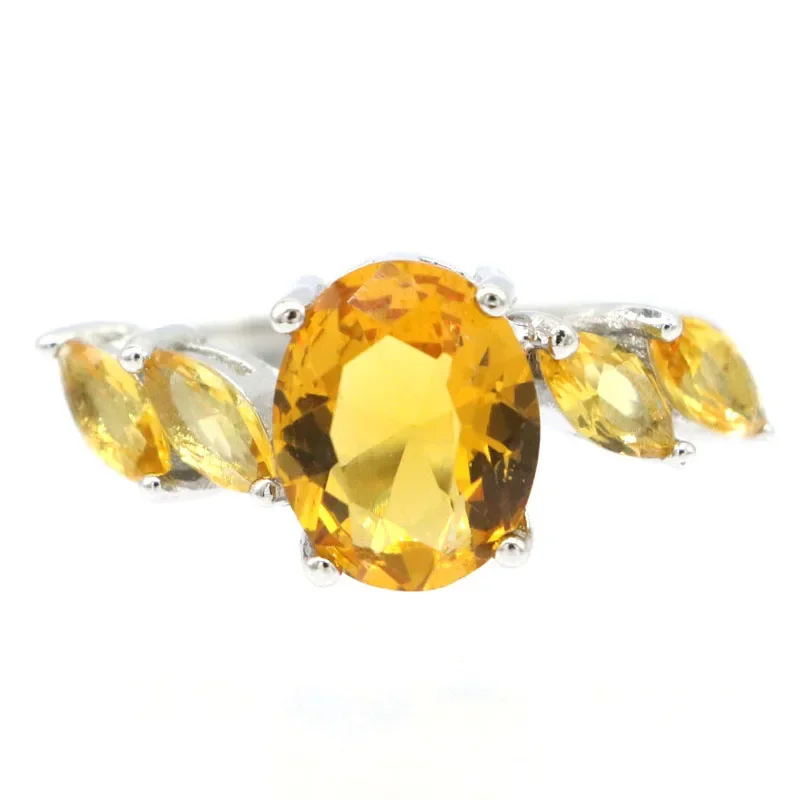 3.5g Customized 925 SOLID STERLING SILVER  Rings London Blue Tanzanite Swiss Blue Aquamarine Tourmaline Citrine Peridot CZ SZ 5-