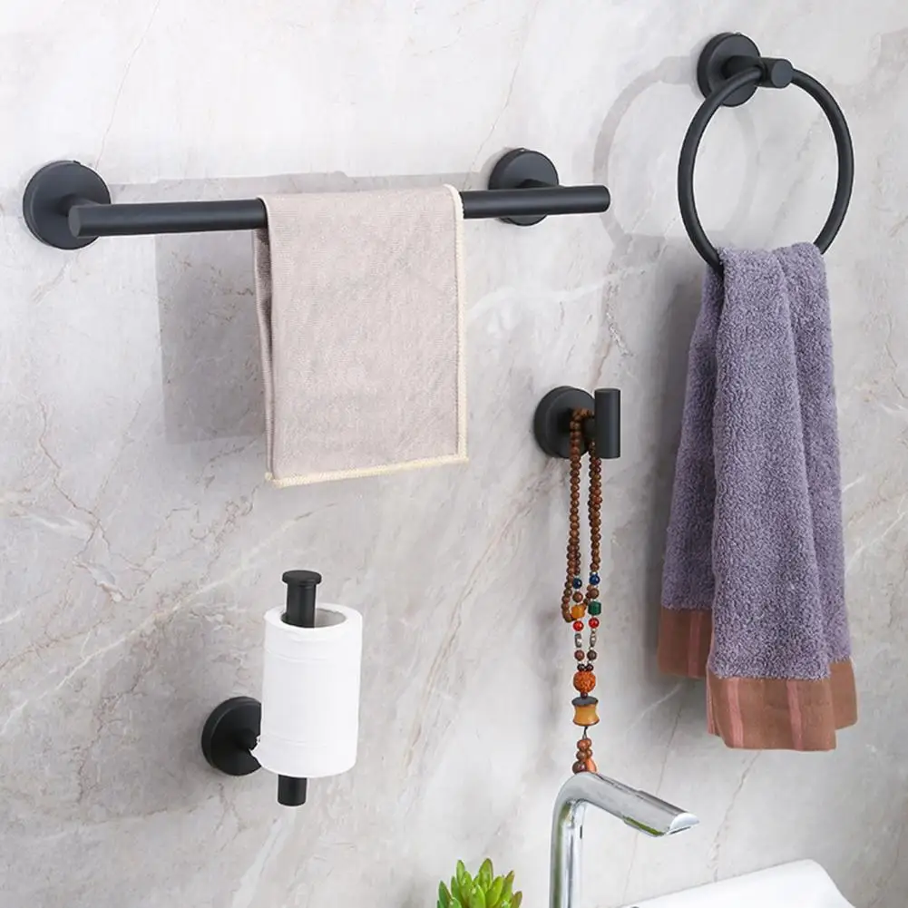 Towel Rack Set Elegant Bathroom Hardware Set with Towel Bar Storage Rack Polished Surface Fingerprint-resistant Design for Easy