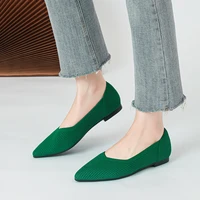 Women's flat shoes with pointed soft knitted sole breathable and comfortable shoes Spring and Autumn 2024 new model - Image 3