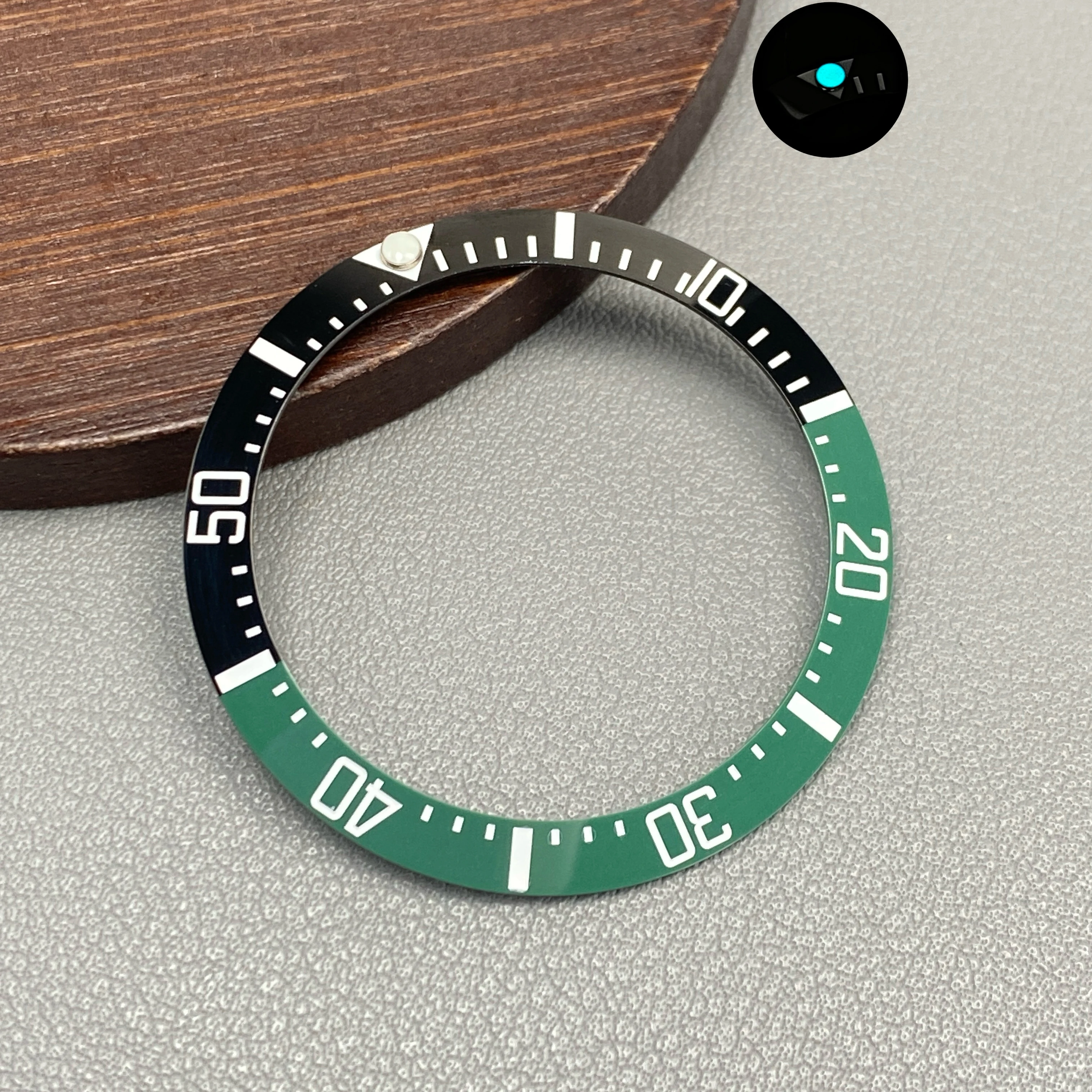 Ceramic Blue-Green Lumi Bezel Insert