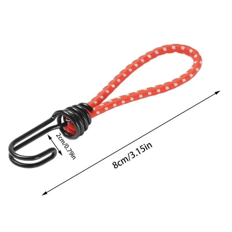 6mm Elastic Drawstring Hook Nail Hooks Pull Rope Buckle Tents Camping Rubber Wind Cord Bungee Cords
