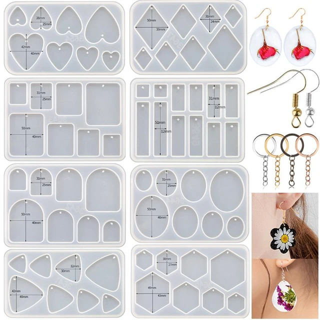 Molde de silicona para pendientes colgantes, resina epoxi, moldes