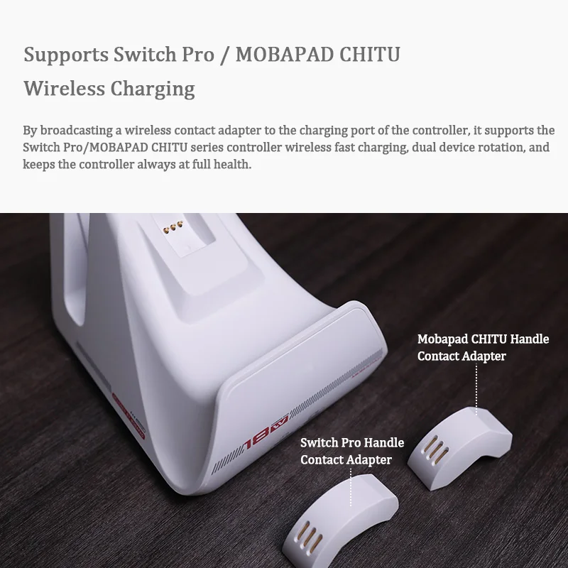TV 모드 4K HDMI 출력 및 100W PD3.0 충전 게임 액세서리가 포함된 Switch Pro 컨트롤러용 MOBAPAD 충전 도크