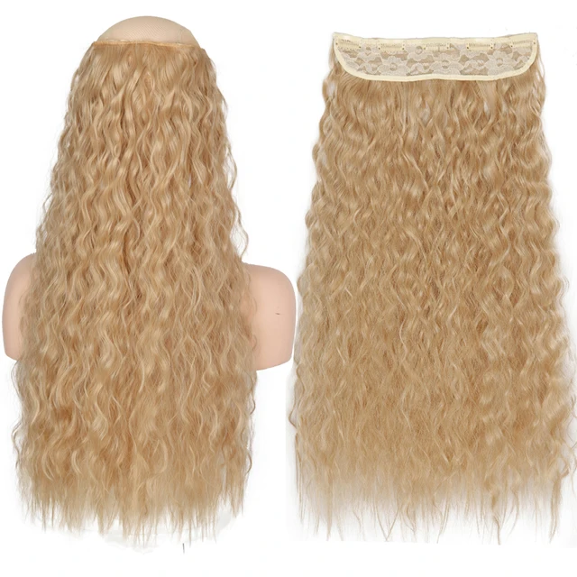 MERISIHAIR 32inch Synthetic Hair Extensions One piece 5 Clips Long Straight High Temperature Fiber Black Brown Hairpiece 55-27-613