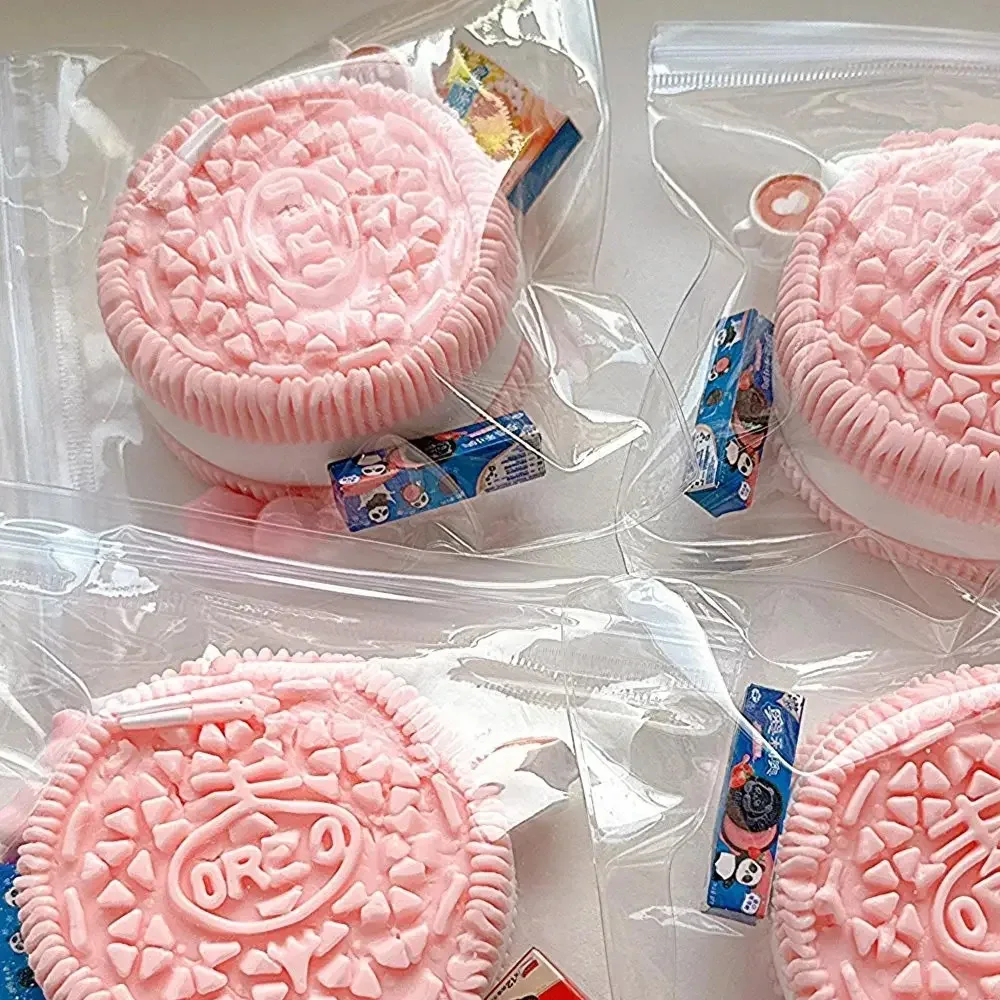 Handmade Silicone For Oreo Stress Relief Squishy Toy Mochi Taba Squishy New Fidget Toy Biscuit Pinching Toy Kids Birthday Gift 4