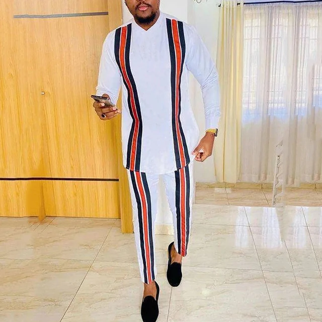 Ayoola Round Neck Long Sleeve Dashiki Outfit - Image 6