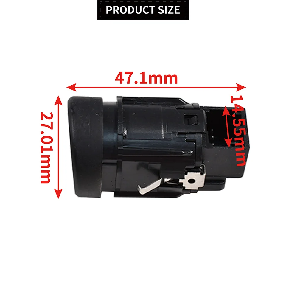 Pulsante Avviamento Motore Start/Stop Per Skoda Enyaq, Karoq, Kodiaq, Octavia, Scala, Superb - Ricambio OEM 3V0905217 - Nero