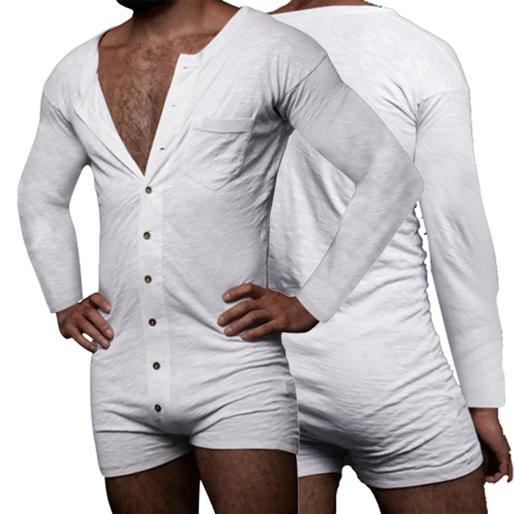 Men Long Sleeve Slimming Underwear Body Shaper Sleepwear Corset Button Up Shapewear Hombre TIght Shirt Slim Undershirts Bodysuit