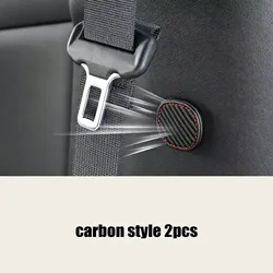 Premium Suede Magnetic Car Seat Belt Stabilizer Clip (Carbon style 2pcs)