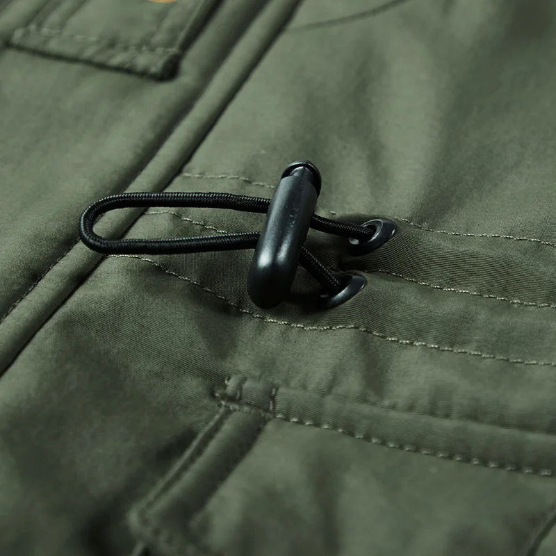 Winter Jacket men Thick Wool Liner Warm streetwear army Parka men Multi-Pocket windbreaker Fur Hooded Cargo bomber Jackets coats