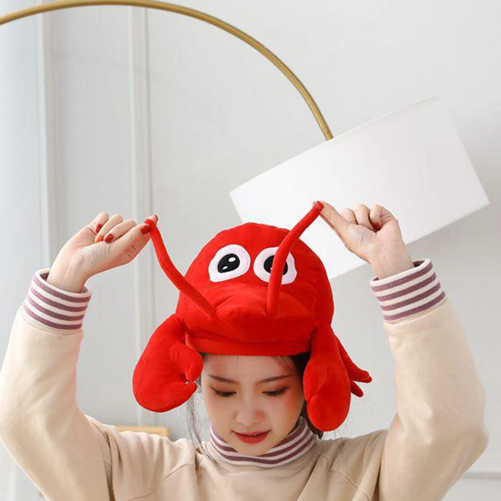 Comfortable Hood Lobster Hats Costume Hats Warm Soft Cozy Headdress Photographic Headwear