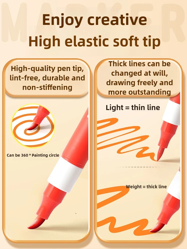 24/36/48/60 Colors Acrylic Paint Marker Set with Multi-layer Box for Egg Ceramic Wood Glass Stone Fabric for Adults