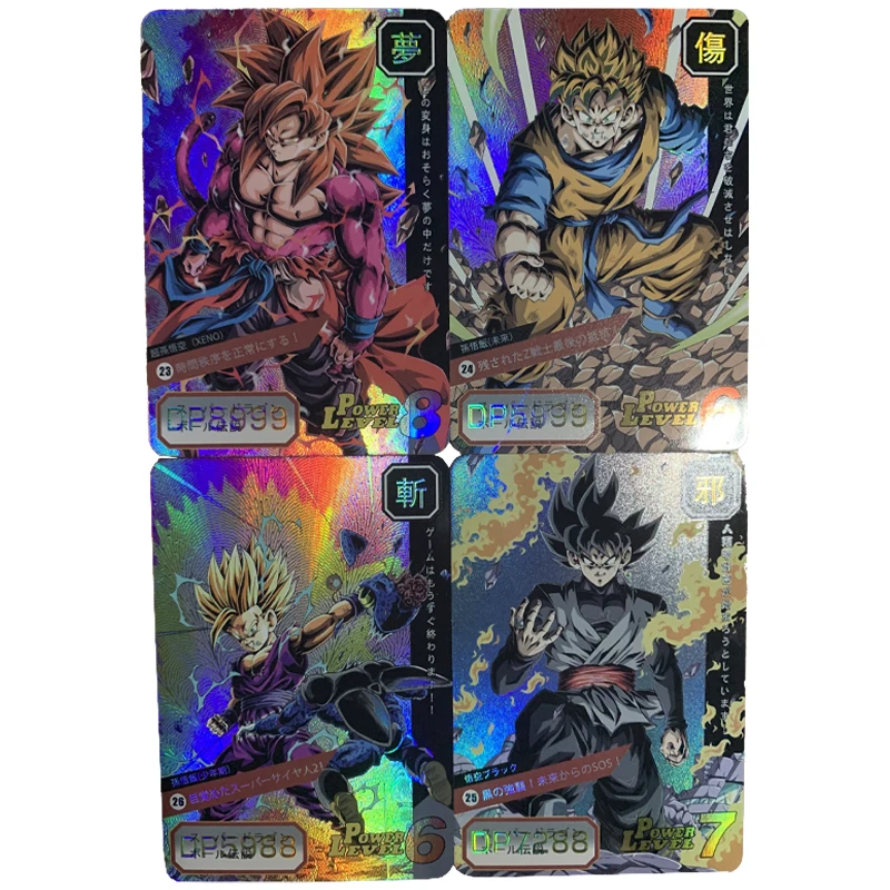 55 pçs/set Super Saiyan Dragon Ball Z Goku Vegeta Completo DIY papel Cartão  Heróis Batalha Ultra Instinto Game Collection Cartões