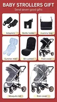 Poussette multifonctionnelle 3 en 1, système de voyage combiné, poussette compacte pour nouveau-nés 2