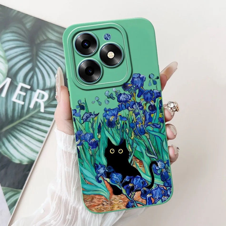 Elegant Printing Soft Silicone Lens Protective Cover Phone Case