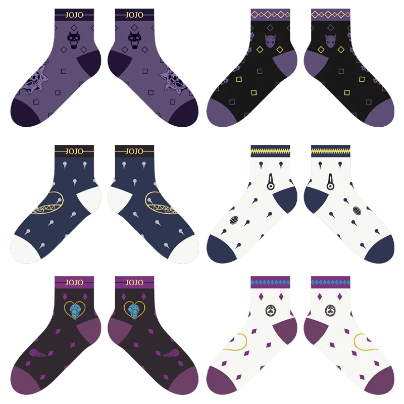 Warm Socks Brdwn Golden Wind Giorno Giovanna Bruno Bucciarati Kira Yoshikage Short warm socks