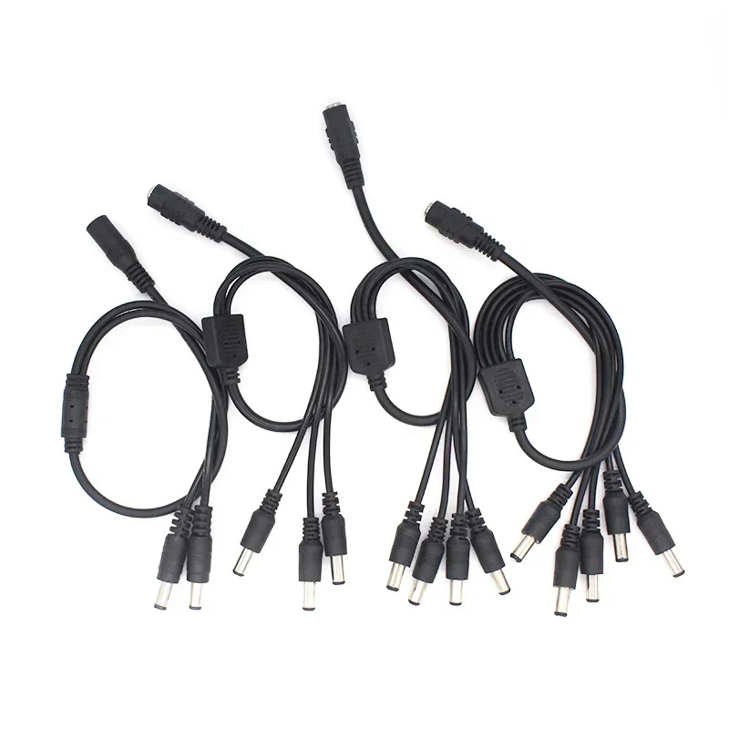 5.5*2.1mm 1 To 2/3/4/5/6/8 Way DC Splitter Cable 12V Power Adapter Connector Cord For LED Strip Lights CCTV Camera_voghion.com