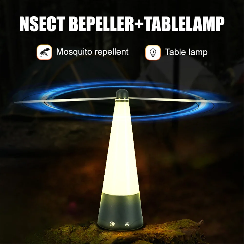 Portable Fly Repellent Table Fan with LED Light