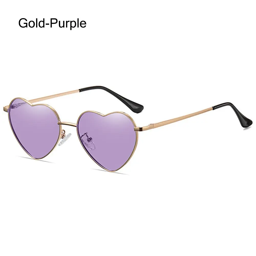 designer sunglasses for women Ladies Fashion Metal Frame Sunglasses Fancy Dress Retro Heart Shaped Gradient Lens Sunglasses UV 400 Outdoor Goggles coach sunglasses Sunglasses