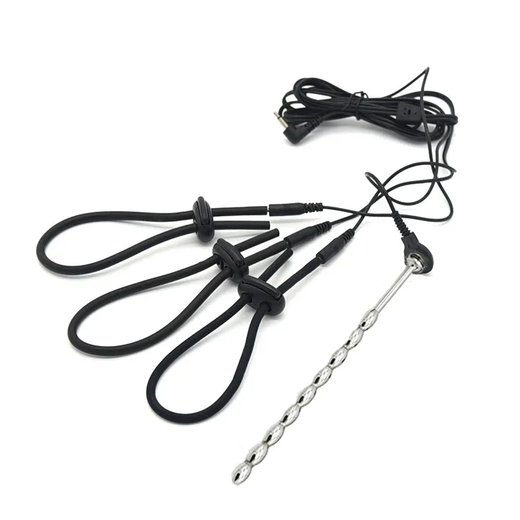 Electro Shock Anal Plug Penis E-stim Penis Ring Urethral Plug Nipple Sucker Clamp Massage Glove/Pad Taser Stimulation Sex Tool