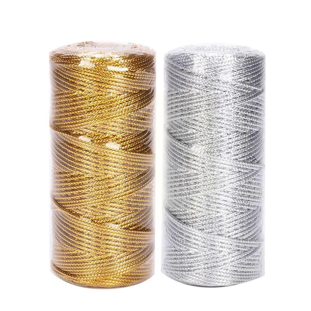 100M-DIY-Gold-Silver-Rope-String-Macrame-Cord-Rope-Ribbon-Crafts-for ...