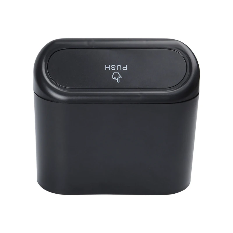 Hanging Car Trash Can Vehicle Garbage Dust Case Storage Box ABS Square Pressing Trash Bin Auto Interior Accessories for Car