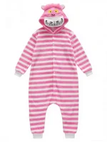Cheshire Cat Cartoon One-Piece Pajamas Flannel Men and Women  Home Wear Autumn and Winter Home Clothing for Autumn and Winter - Image 5