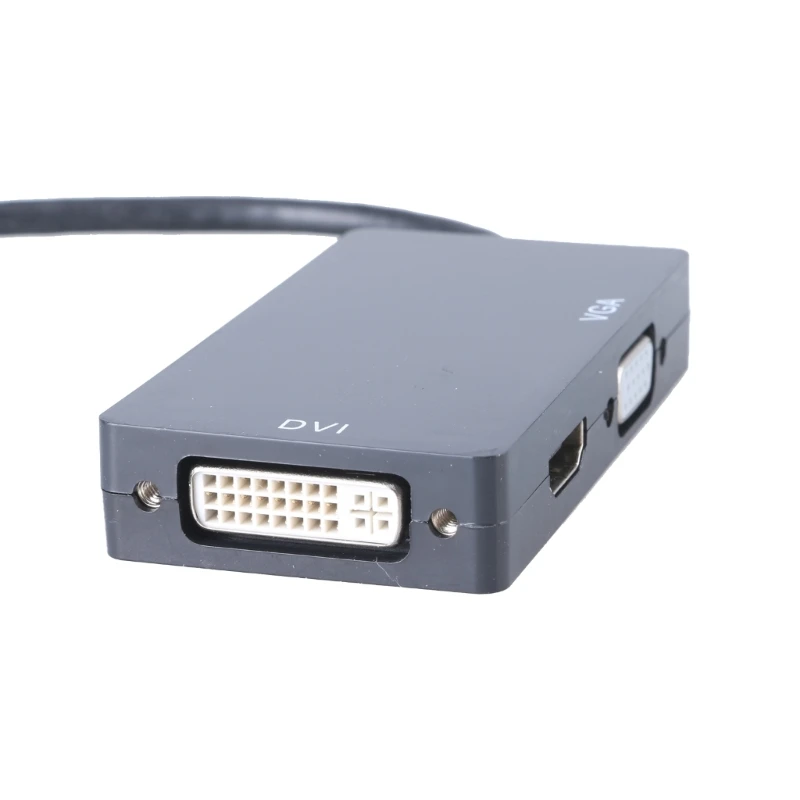Фото Портативный небольшой преобразователь DisplayPort в VGA DVI, кабель-адаптер 3 в 1 для потоковой передачи видео в реальном N2UB №3