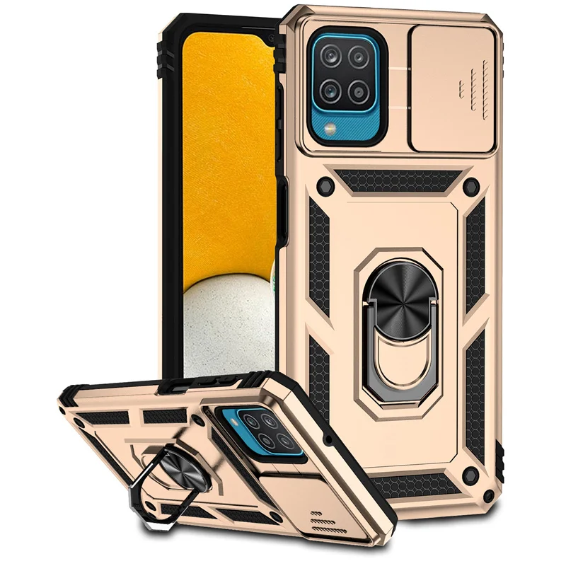 Armor Slide Camera Case with Magnet Holder Ring Cover