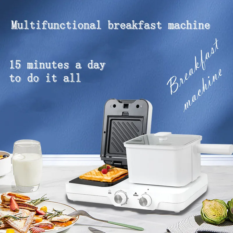 Three in one multifunctional small breakfast machine sandwich baking steamer plate waffle maker  электрогриль ariete sandwich maker 1980