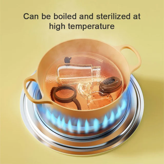 아기의 안전하고 편안한 식사 시간을 위한 아기용 실리콘 젖병