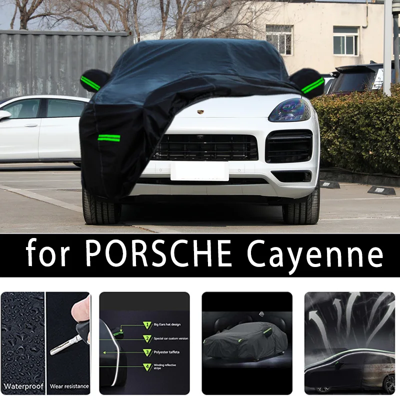 

Наружная защита для PORSCHE Cayenne, полный Чехол для автомобиля, снежный тент, Солнцезащитный водонепроницаемый пыленепроницаемый внешний автомобильный аксессуар