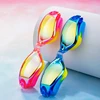 JSJM Colorful Children Silicone Swimming Goggles Anti-Fog UV Swimming Glasses Silicone Swim Eyewear Kids + PU Swim Cap Gifts Set 3