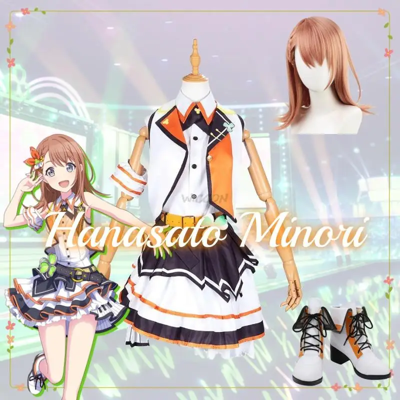 

Hanasato Minori Project Sekai Colorful Stage Cosplay MORE MORE JUMP Cosplay Costume Wig Shoes Uniform Cosplay Stage Costume