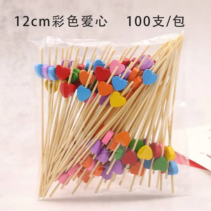 Easter Disposable Bamboo Skewers Rabbit Easter Eggs Fruit Fork Food Picks Sandwich Buffet Stick Easter Decoration