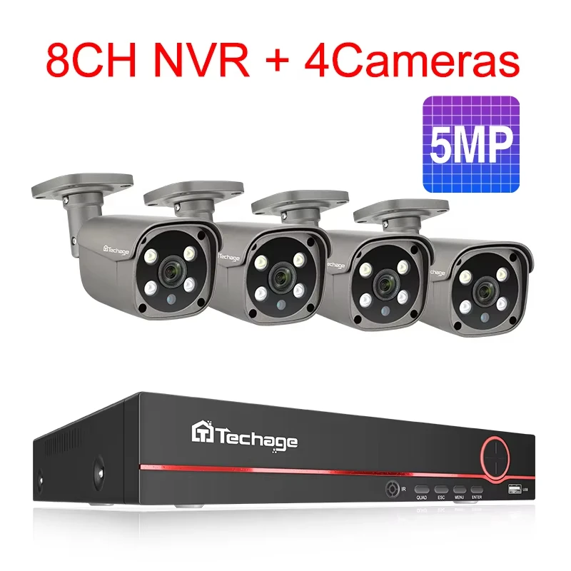 8CH 4Pcs 5MP Camera