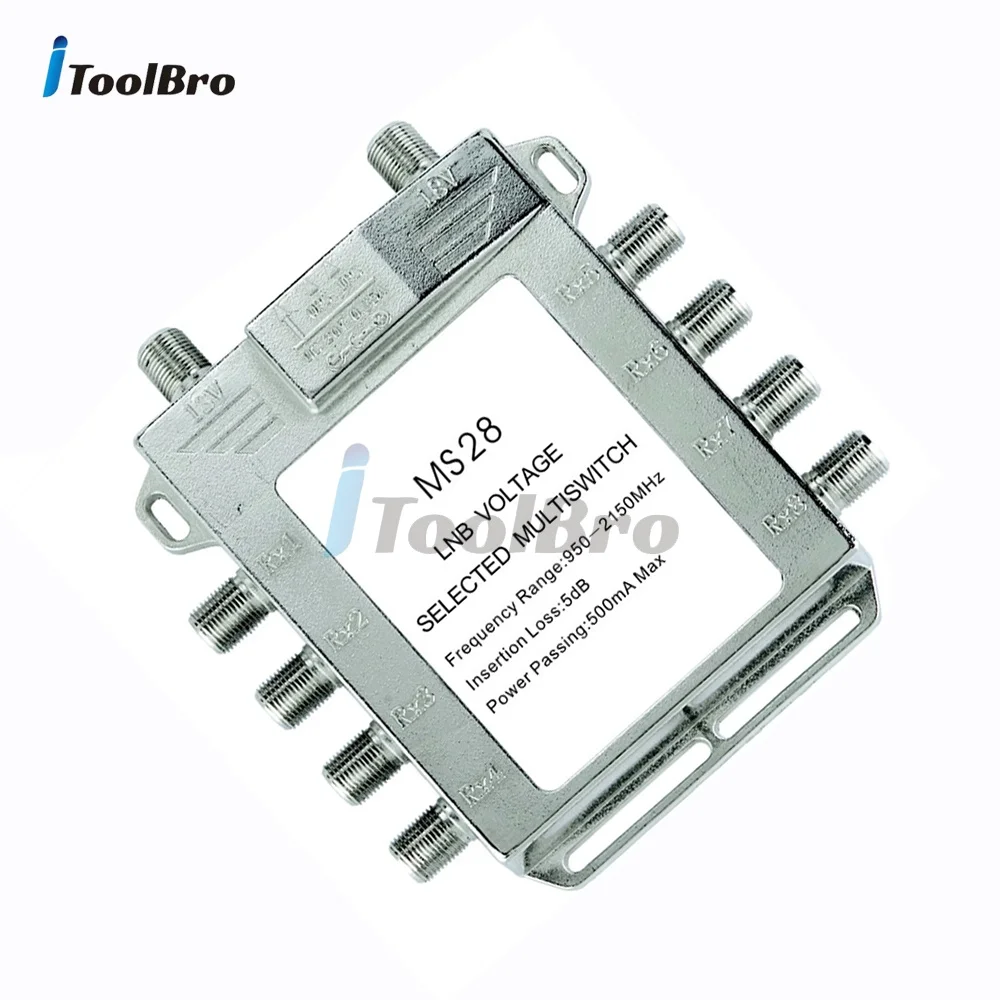 2입력 8출력 위성스위치 LNB 전압 선택 멀티스위치 분배기 950-2150MHz 13V 18V (중국 위