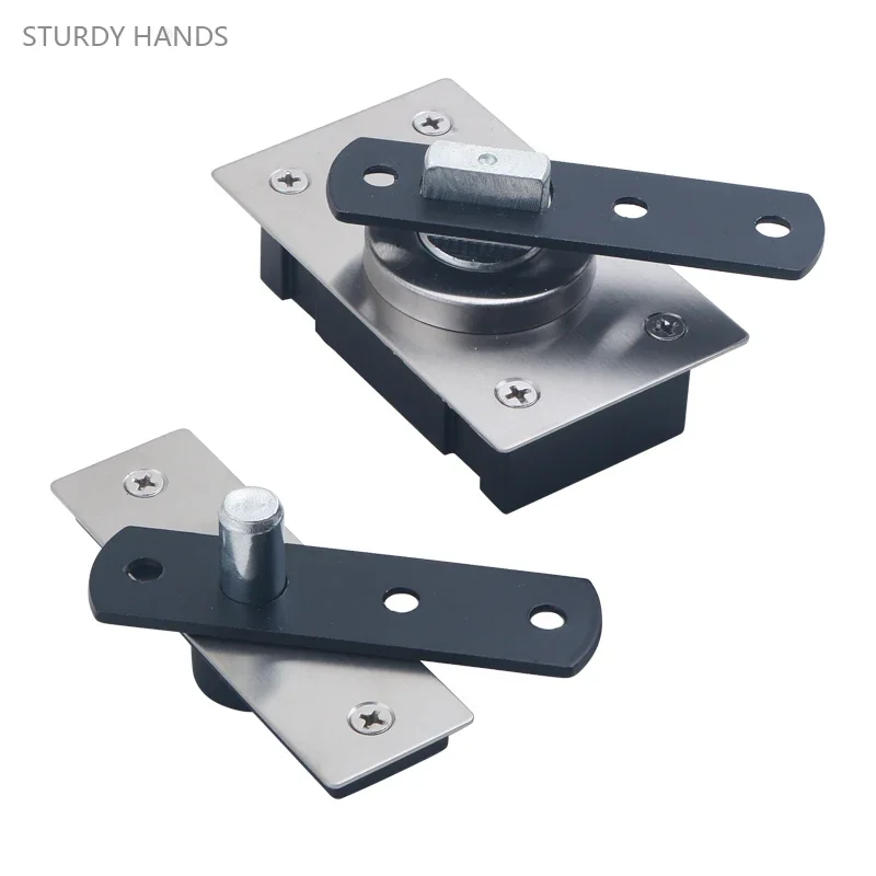 

1 set of heavy-duty stainless steel 360 degree rotary shaft wooden door hinges heaven and earth axis invisible door hinges